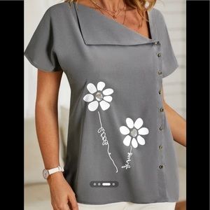 Noracora Asymmetrical Top Gray L